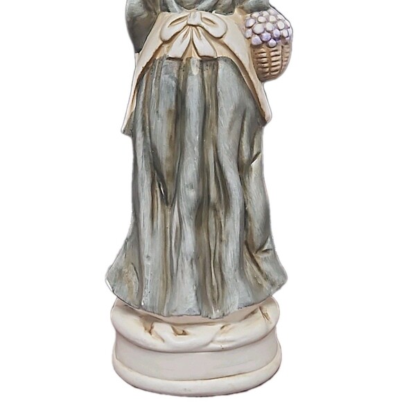 Vintage 12" Porcelain Old Woman Grandma Head Scarf Basket - Picture 10 of 13